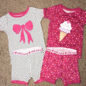 Set of Old Navy Girls Pajamas 2t